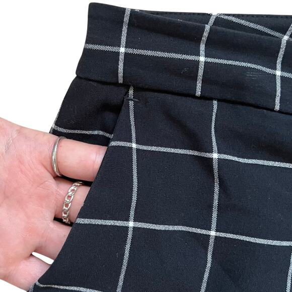 Vince Camuto Black White Squares Dress Pants Straight sz 12 Checkered Windowpane - Picture 7 of 11
